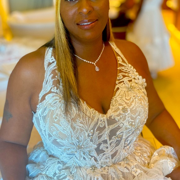 Galina Signature the dress is made from soft tulle fabric, and sequence. - Picture 1 of 7